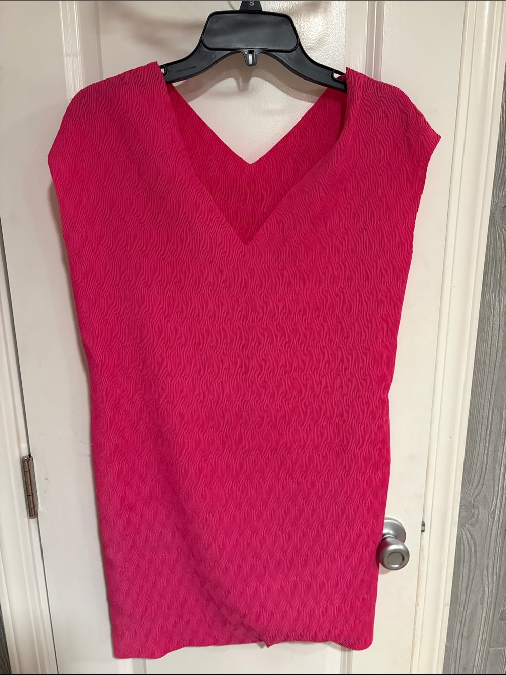 Long Tall Sally Fuchsia Textured Sleeveless Top